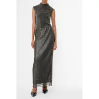 French Connection Tamy Lurex Plisse Maxi Skirt Black Gold Taglia: XS | Maxi gonne Outlet | Donna | Nero