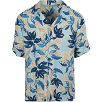 Shiwi Vic Short Sleeve Shirt Floral Leafs Blue Sky Floral Leafs Taglia: L | Pantaloncini da bagno Outlet | Uomo | Blu