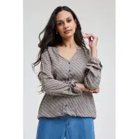 DIDI Blouse Nilly Sand With Pure Print Taglia: 38 | Maglie a manica lunga Outlet | Donna | Marrone