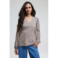 DIDI T-shirt Britt Sand With Pure Print Taglia: 34 | Maglie a manica lunga Outlet | Donna | Marrone
