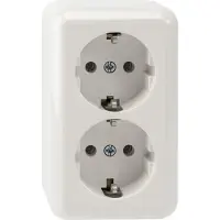 Merten MEG2421-8719, Tipo di presa: CEE 7/3, Tipi di spina supportati: CEE 7/4, Colore del prodotto: Bianco. Tensione d'ingresso: 2
