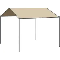 Syfax Tenda a Baldacchino Beige 4x4 m in Acciaio e Tessuto