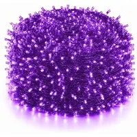 Rosikey 100M 1000LEDs 8 Modes Fairy Lights Elettricità LED Natale Fairy Lights Cavo trasparente Camera Decorazione Luce Festa Giardino Albero di Natale Illuminazione, Viola