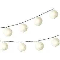 Lumineo Luci solari a LED 3,5 m in nylon bianco caldo