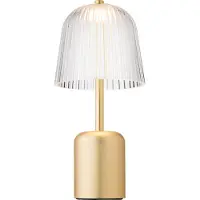 Nuura lampada LED da tavolo ricaricabile Asteea, color ottone, altezza 27 cm