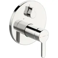 Hansa HANSADESIGNO Style Mitigeur de bain et douche, encastré, avec clapet anti-retour, chromé, 81113563, 81113563