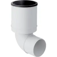 Geberit CURVA DI SCARICO WC A 87,5° SILENT-PP Bianca - Ø90 mm