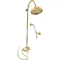 RAV LABE - Sistema doccia con miscelatore, Oro - lucido L081.5/3Z, Slezák