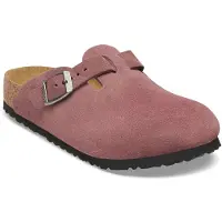 Birkenstock Kid's Boston BS Suede Leather Sandali Bambini (33 - Narrow, marrone)