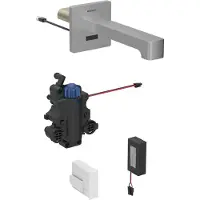 Geberit Robinetterie de lavabo Brenta, saillie 170mm, avec mitigeur thermostatique, alimentation par pile, pour boîtier de fonction encastré, 116.278.SN.1, 116.278.SN.1