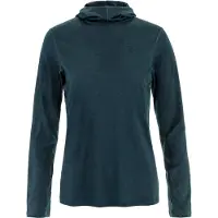 Fjällräven Women's Abisko Wool Hoodie Maglia merino Donna (L, verde)