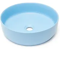 Siko Lavabo SAT LOFTY Ø 39cm x 12h con scarico a scomparsa, blu opaco