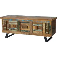 GINER Y COLOMER Hyderabad, tronco di legno riciclato, 45 cm x 116 cm x 40 cm