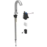 Geberit Robinetterie de lavabo Piave, saillie 167mm, alimentation au réseau, avec mitigeur thermostatique, pour boîtier de fonction encastré, 116.187.SN.1, 116.187.SN.1