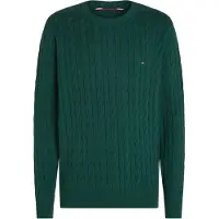 Tommy Hilfiger Classic Cotton Cable Ornamental Green Taglia: XL | Maglioni a maglia Outlet | Uomo | Verde