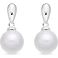Luxenter Orecchini 'Mobe' bianco perla