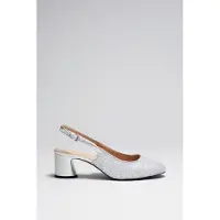 And Other Stories & Other Stories Hasel Block Heel Pump Silver Taglia: 41 | Tacchi Alti Outlet | Donna | Grigio
