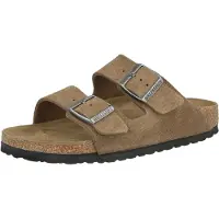 Birkenstock per donna. 1032717 Sandali in Pelle Arizona (Vestibilità Stretta) marrone (37), Basso, Camoscio, Nessuno, Casual