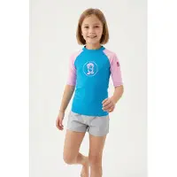 TROLLKIDS Kid's Kvalvika T Maglia funzionale Bambini (98, blu)