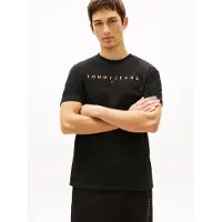 Tommy Hilfiger Linear Logo Embroidery Jersey T-shirt Black Taglia: XL | Magliette basic Outlet | Uomo | Nero