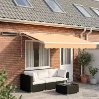 Prolenta Maison Exclusive - Tenda da sole elettrica solare, dimensioni 4,5 x 3 metri, colore sabbia, realizzata in poliestere al 100%