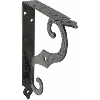 AMIG Supporto a parete 2-8 202 ripiani in acciaio nero (20 x 15 cm)