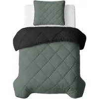 Sleeptime Sleeptime, coperta per letto "Lazy", colore verde/nero, 140 x 200 cm, con federa inclusa
