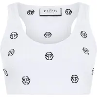 Philipp Plein Top crop PP in cotone