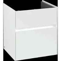 Villeroy & Boch Collaro Meuble sous-lavabo, 2 tiroirs, lavabo au centre, avec éclairage, 510x546x414mm, C007B0DH, C007B0DH