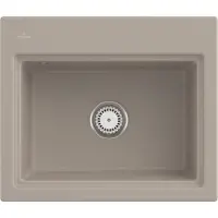 Villeroy & Boch Lavello rettangolare Villeroy&Boch, lavello in Vetroceramica Subway Style 60 S Almond marrone/beige 60x51cm, larghezza base 60cm