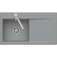 Villeroy & Boch Lavello a filo V&B Subway Style 50 Flat a sinistra, avorio CeramicPlus