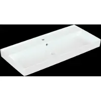 Villeroy & Boch Collaro lavabo pour armoire, 1 trou pour robinet, avec trop-plein, côté inférieur non poncé, 1000x470mm, 4A33A5R1, 4A33A5R1