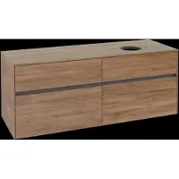 Villeroy & Boch Collaro Meuble sous-lavabo, 4 tiroirs, lavabo à droite, 1400x548x500mm, C04700RH, C04700RH