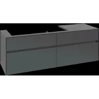 Villeroy & Boch Collaro Meuble sous-lavabo, 4 tiroirs, lavabo à gauche, montage mural, 1600x548x500mm, C02900VR, C02900VR