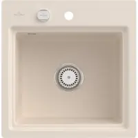 Villeroy & Boch Lavello a filo V&B Subway Style 50 S Flat Git., r, con scarico, manuale, avorio C-plus