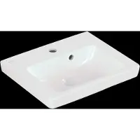Villeroy & Boch Subway 2.0 lave-mains, 1 trou pour robinet, avec trop-plein, dessous poncé, 500x400mm, 73155GR1, 73155GR1