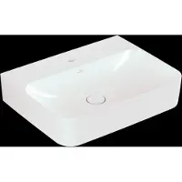 Villeroy & Boch Finion lavabo, trop-plein caché, 1 trou pour robinet, dessous poncé, 600x470mm, 41686CR1, 41686CR1