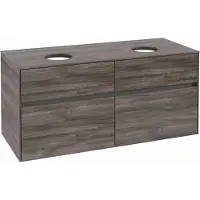 Villeroy & Boch Collaro Meuble sous-lavabo, 4 tiroirs, pour 2 lavabos, montage mural, 1200x548x500mm, C04400RK, C04400RK