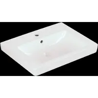 Villeroy & Boch Subway 2.0 lavabos, avec trop-plein, 1 trou pour robinet, face inférieure polie, 600x470mm, 71136G01, 71136G01