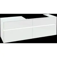 Villeroy & Boch Collaro Meuble sous-lavabo, 4 tiroirs, lavabo à droite, avec éclairage, 1600x548x500mm, C027B0DH, C027B0DH