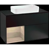 Villeroy & Boch V&B mobile da toilette Piastra di copertura blu m Finion 100x60,3cm, Reg li Oa ven, laccato blu m