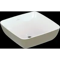 Villeroy & Boch Artis, lavabo à poser, carré, sans trop-plein, 410x410mm, 417841BCS8, 417841BCS8