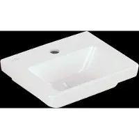 Villeroy & Boch Subway 3.0 lave-mains, 1 trou pour robinet, sans trop-plein, non rectifié, 370x305mm, 43703801, 43703801