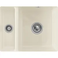 Villeroy & Boch V&B lavello sottopiano Subway 60 XU con scolapiatti, eccentrico, crema CeramicPlus