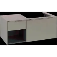 Villeroy & Boch Subway 3.0 armoire sous lavabo, 2 tiroirs, lavabo à droite, élément d'étagère en bas à gauche, 1001x422,5x516mm, C57102VM, C57102VM
