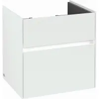 Villeroy & Boch Collaro Meuble sous-lavabo, 2 tiroirs, lavabo au centre, avec éclairage, 554x546x444mm, C008B0MS, C008B0MS