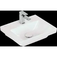 Villeroy & Boch Subway 3.0 lave-mains, 1 trou pour robinet, sans trop-plein, non rectifié, 450x370mm, 4370FLR1, 4370FLR1