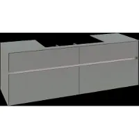 Villeroy & Boch Collaro Meuble sous-lavabo, montage mural, 4 tiroirs, lavabo au centre, 1600x548x500mm, C02800AF, C02800AF