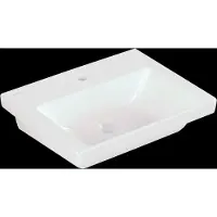 Villeroy & Boch Vasque Subway 3.0, 1 trou pour robinetterie, sans trop-plein, compatible avec robinetterie 3 trous, partie inférieure polie, 550x440mm, 4A70F501, 4A70F501