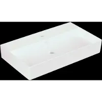 Villeroy & Boch Memento 2.0 lavabo mural, 1 trou pour robinet, sans trop-plein, non poncé, 800x470mm, 4A2281RW, 4A2281RW